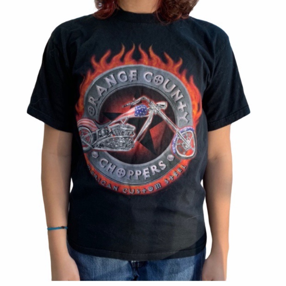 black Orange County choppers motorcycle t shirt